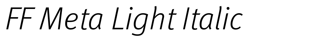 FF Meta Light Italic